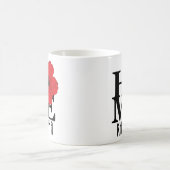 ホームカパハワイレッドハイビスカス11oz コーヒーマグカップ (中央)