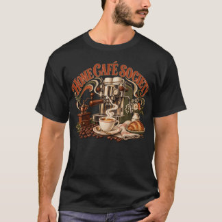 ホームカフェ・ソサエティ レトロ コーヒー好きTシャツ Tシャツ