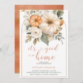 ホームカボチャ引っ越し祝いパーティーパーティー 招待状 (正面/裏面)