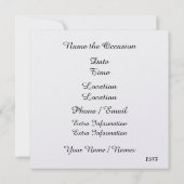 ホームカミングサッカーパーティー 招待状 (裏面)