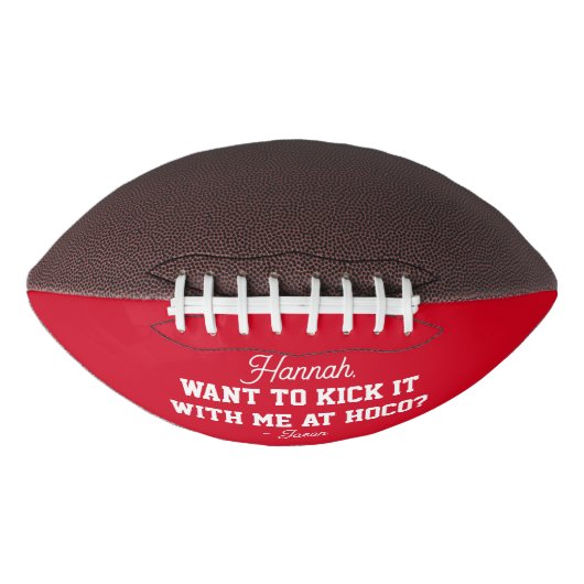 ホームカミングプロポーザルHOCO Promプロポーザルアイディア足 アメリカンフットボール (正面)