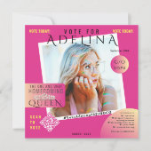 ホームカミング・クイーン ピンク インスタグラム テンプレート HOCO (正面)