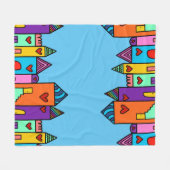 ホームカラフルズ フリースブランケット (正面(横))