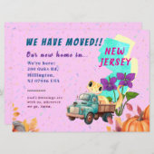ホームカラフル移動発表 – ニュージャージー 招待状 (正面/裏面)