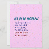 ホームカラフル移動発表 – ニュージャージー 招待状 (裏面)