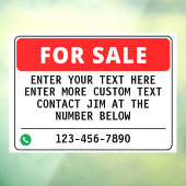 ホームカーカスタマイズゴントラック販売用の汎用 ウィンドウサイン (シート3)