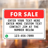 ホームカーカスタマイズゴントラック販売用の汎用 ウィンドウサイン (シート2)