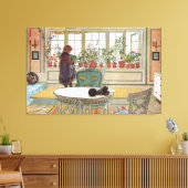 ホームカール・ラルソンから窓際の花 キャンバスプリント (インサイチュ (リビング))