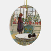 ホームカール・ラルソンから窓際の花 セラミックオーナメント (右)