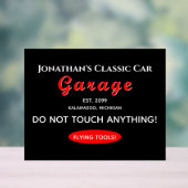 ホームカー整備士ガレージツ飛んでいるールアクリルサイン アクリルサイン (ニュートラル)