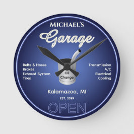 ホームカー整備士ガレージフルサービスウォールクロック ラウンド壁時計