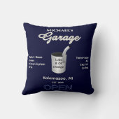 ホームカー整備士ガレージフルサービスダークネイビー クッション (裏面)