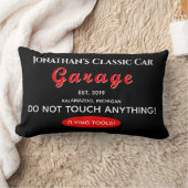 ホームカー整備士ガレー飛んでいるジツールブラック ランバークッション (ブランケット)