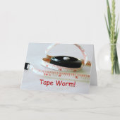 ホームカー食べ物ドでの滞在中のテープワーム カード (正面)