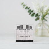 ホームガレージまたはビジネスガレージドアサービス スクエア名刺 (スタンド正面)