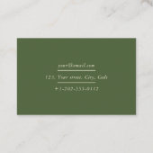 ホームガーデナー、ツリー外科医の名刺 名刺 (裏面)