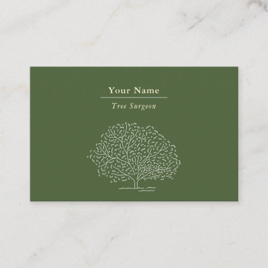 ホームガーデナー、ツリー外科医の名刺 名刺 (正面)