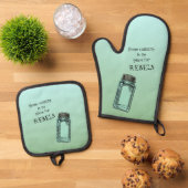 ホームキャニングノースフォーレガムキッチンおもしろいキッチン 鍋つかみ&鍋敷きセット (トップダウン)