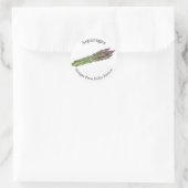 ホームキャニングビジネスアスパラガス食品ラベル ラウンドシール (バッグ)