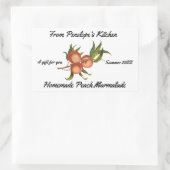 ホームキャニングピーチマーマレードあなたの名前ギフトラベル 長方形シール (バッグ)