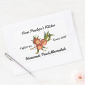 ホームキャニングピーチマーマレードあなたの名前ギフトラベル 長方形シール (封筒)