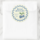 ホームキャニングヴィンテージブルーベリージャム食品ラベル ラウンドシール (バッグ)