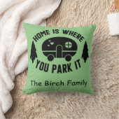 ホームキャンピングファミリー名 クッション (ブランケット)