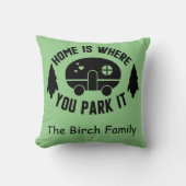 ホームキャンピングファミリー名 クッション (正面)