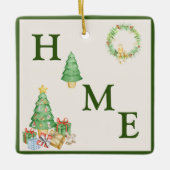 ホームクリスマスツリーシンプル セラミックオーナメント (正面)