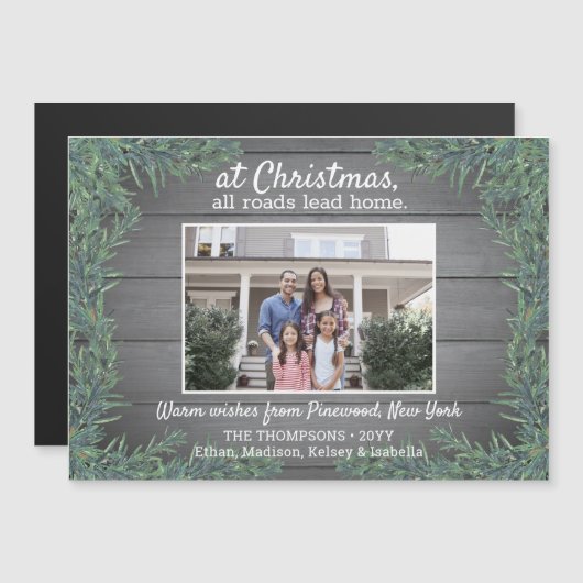 ホームクリスマスフォト磁気カードからの挨拶 (正面/裏面)