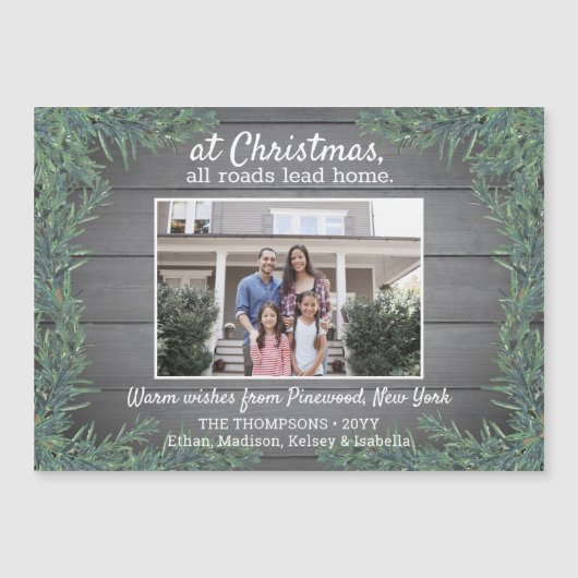 ホームクリスマスフォト磁気カードからの挨拶 (正面)