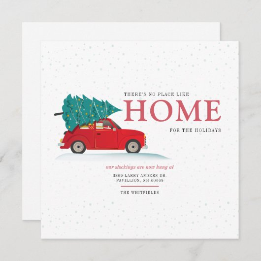 ホームクリスマスムービングアドレスのような場所なし シーズンカード (正面/裏面)