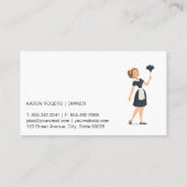 ホームクリーナー |メイド | Duster 名刺 (裏面)