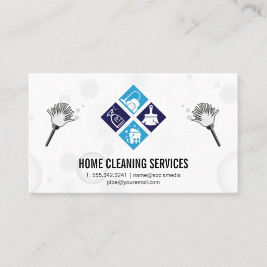 ホームクリーニングアイコン | Dusters 名刺 (正面)