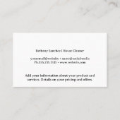 ホームクリーニングサービスアイコン | タイルの背景 名刺 (裏面)