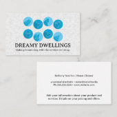 ホームクリーニングサービスアイコン | タイルの背景 名刺 (正面/裏面)