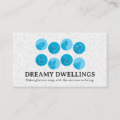 ホームクリーニングサービスアイコン | タイルの背景 名刺 (正面)