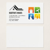 ホームクリーニングサービスアイコン |ハウスロゴ (正面&裏面)