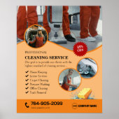 ホームクリーニングサービスカスタムポスター ポスター (正面)