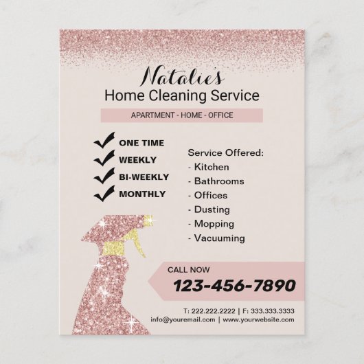 ホームクリーニングサービスバラ金ゴールドハウスキーピング チラシ (正面)