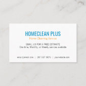 ホームクリーニングサービスパターン名刺 名刺 (裏面)