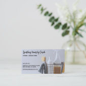 ホームクリーニングサービスビジネスカードハウスクリーナー 名刺 (スタンド正面)