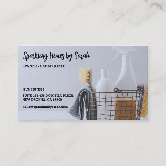 ホームクリーニングサービスビジネスカードハウスクリーナー 名刺 (正面)