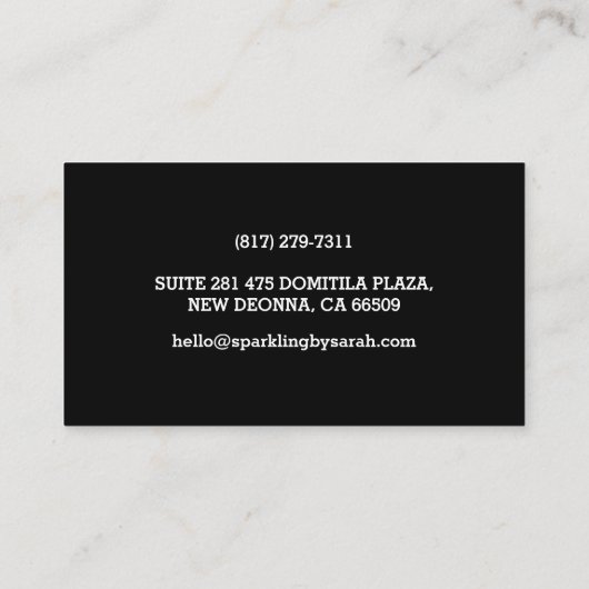 ホームクリーニングサービスビジネスカードハウスクリーナー 名刺 (裏面)