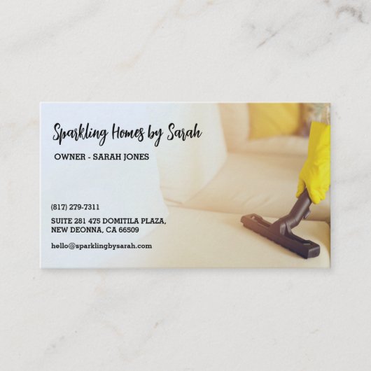 ホームクリーニングサービスビジネスカードハウスクリーナー 名刺 (正面)