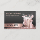 ホームクリーニングサービスモダンバラ金ゴールドグリッター 名刺 (正面)