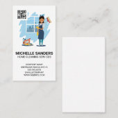 ホームクリーニングサービス | 家政婦 | qrコード 名刺 (正面/裏面)