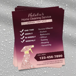 ホームクリーニングハウス保ズサービスブルンディグラデーション チラシ