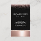 ホームクリーニングメイドサービスバラ金ゴールドグリッター 名刺 (裏面)