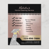 ホームクリーニングメイドサービスバラ金ゴールドブラックレース チラシ (正面)